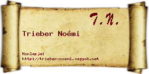 Trieber Noémi névjegykártya